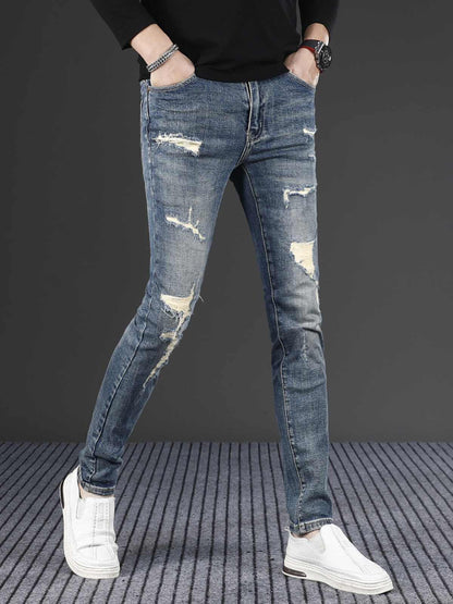 Men's Slim Fit Skinny Ripped Jeans
