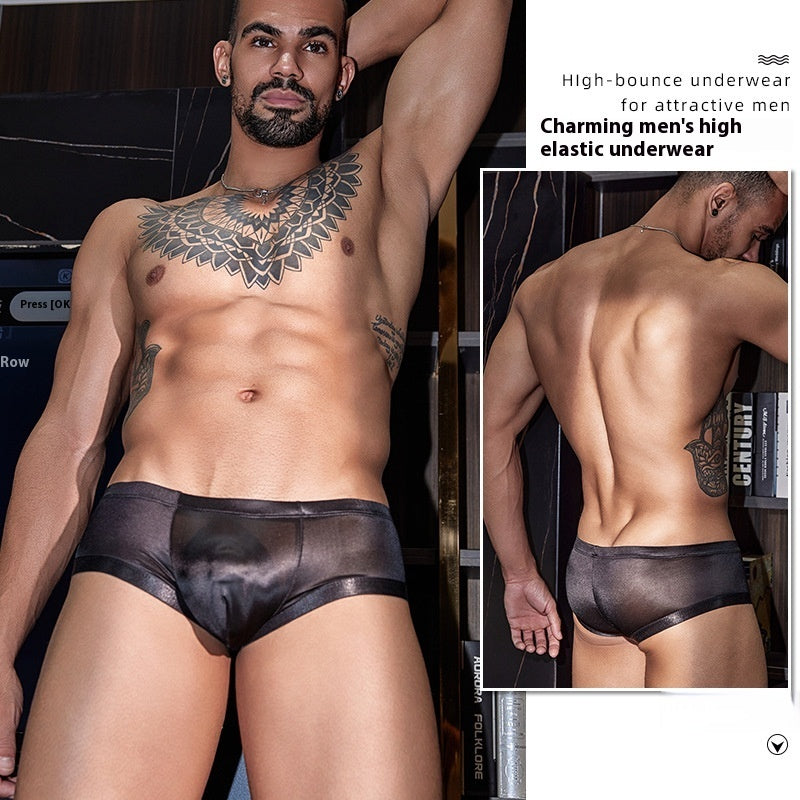 Men's Ultra-thin Silky Transparent Tempting Sexy Seamless Underwear
