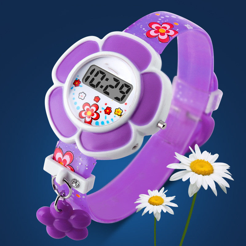 Men's And Women's Cute Fashion Flower-shaped Electronic Watch