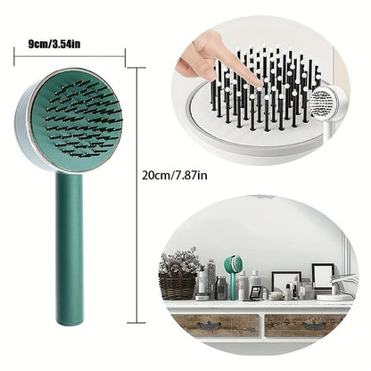 Self-Cleaning Anti-Static Massage Brush