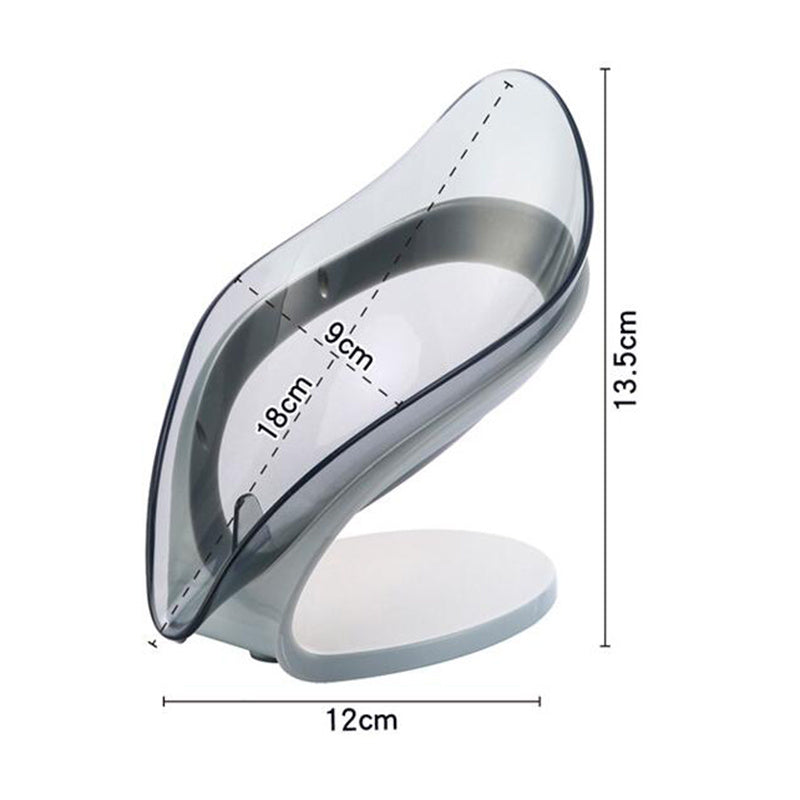 Leaf Shape Soap Holder Non-slip Drain Storage Box