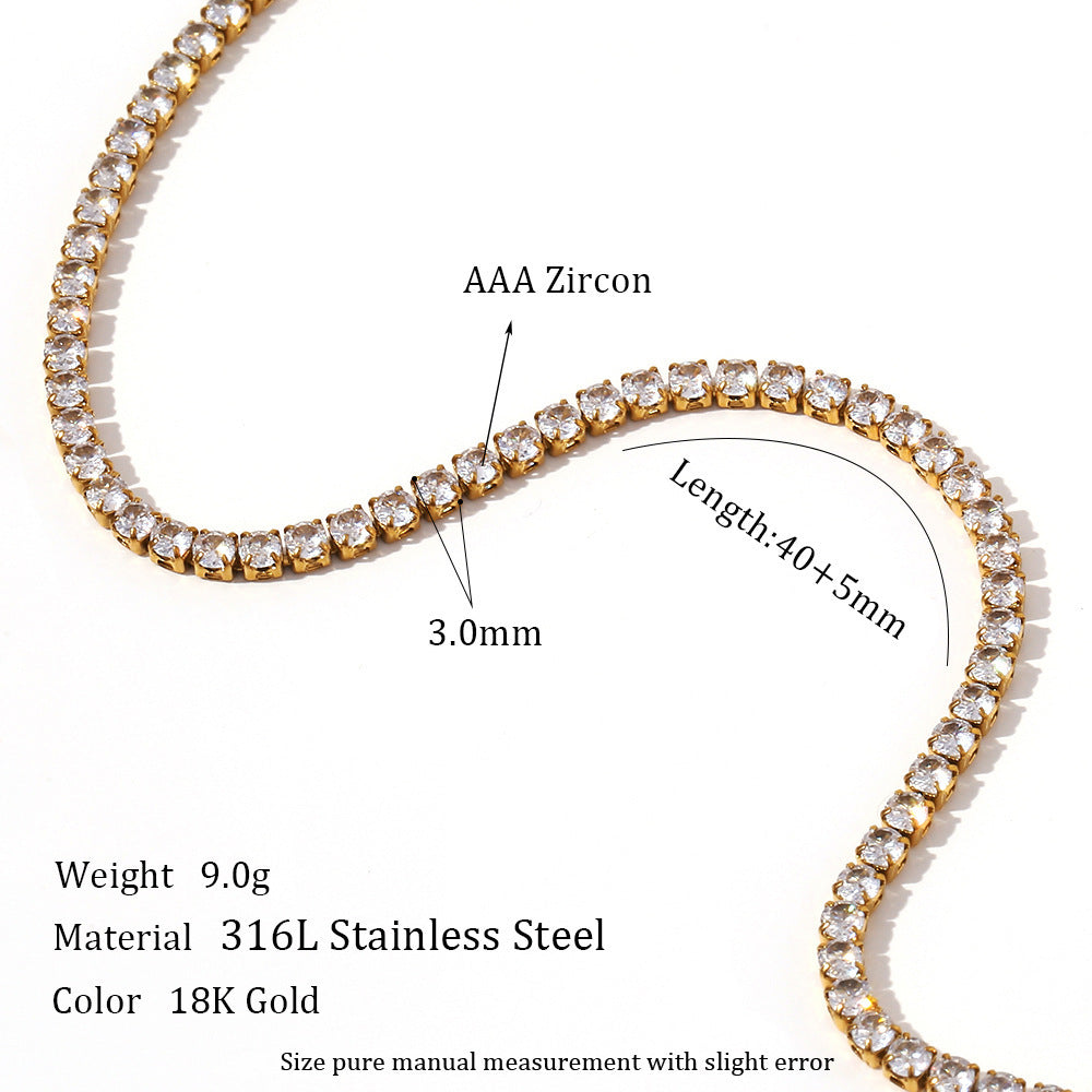 Simple Stainless Steel Bracelet Necklace Ornament