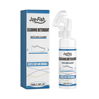 Water-Free Foam Sneakers Cleaning Kit, Small White Shoes Sneakers Decontaminating Brightening White Cleaning Multi-Functional Yellow Cleaner