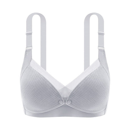 Nursing Underwear Maternity Underwear Front Open Buckle Thin Seamless Bra Cotton Lining Large Size Nursing Bra