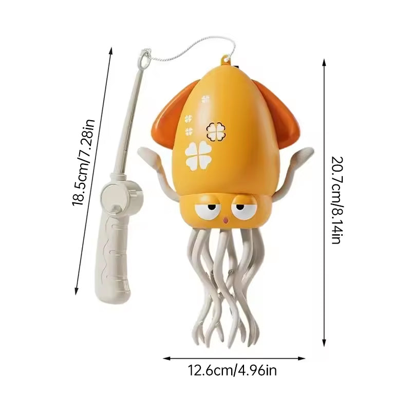 Creative Dancing Squid: auto-sense, obstacle-avoid e-pet with music, lights, rechargeable & interactive gift.