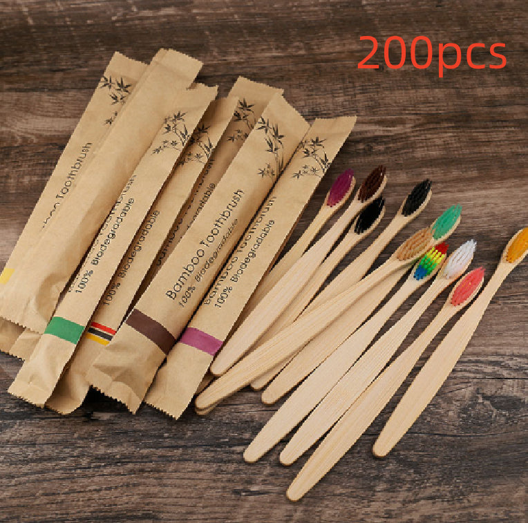 10Pcs Colorful Toothbrush Natural Bamboo Tooth Brush Set Soft Bristle Charcoal Teeth Eco Bamboo Toothbrushes Dental Oral Care