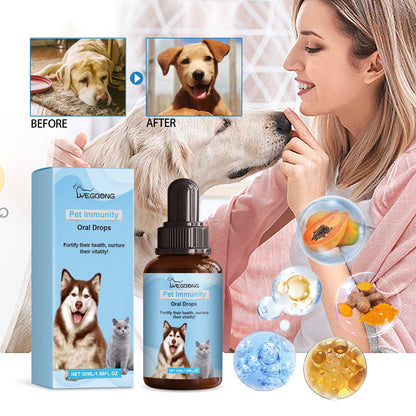 Pet Immune Oral Drops, Special Nutritional And Immune Health Drops For Cats And Dogs