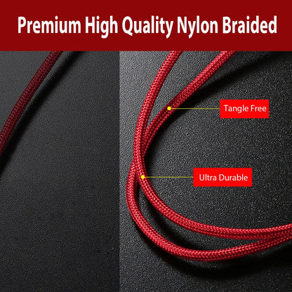 3 In 1 Charging Cable - Fast Charge, Durable 1.2M Length for iPhone, Android, Type-C Devices