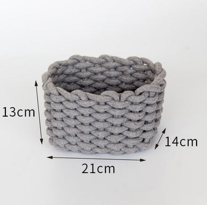 Nordic Hand Woven Cotton Rope Basket