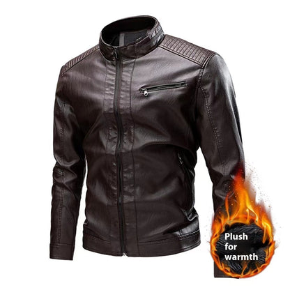 Motorcycle Retro Fashion Leather Jacket Coat