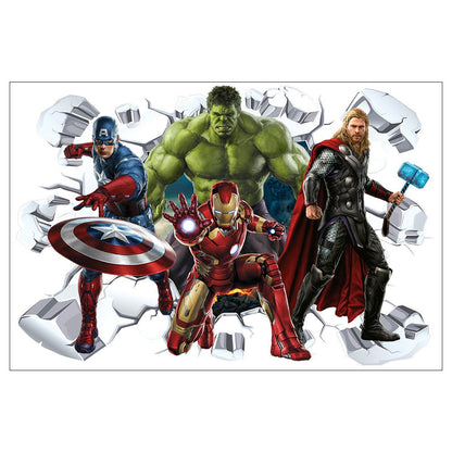 Marvel League of Legends Captain America Iron Man Batman Hulk Boy Bedroom and Living Room Decoration