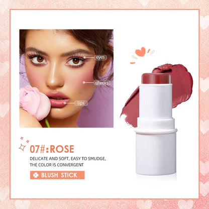 QIBEST Multifunctional Makeup Stick Highlighter Blush Contouring Balm Lip Stick Rouge Pen Lipstick