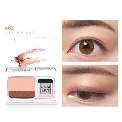 LAIKOU Double Color Glitter Eyeshadow Palette: Waterproof Shimmer Cosmetics