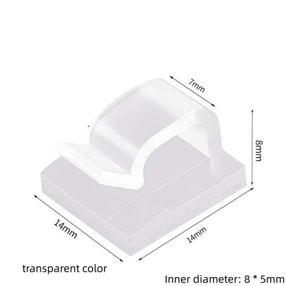 Wire fixing clip adhesive R-type wiring buckle for cable storage without punching holes bundle wire compression clip