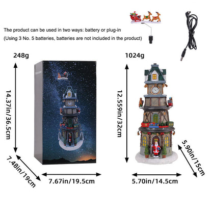 Christmas gift, Christmas luminous rotating music box, children's birthday night light
