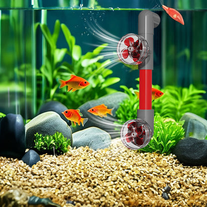 4-Blade Auto-Rotating Fan Kit for Fish Tank Outlet - Clover Accessories, Aquarium Filter Screen Add - ons