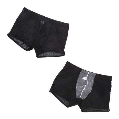 Men's Lace Mesh Boxer Briefs Summer Thin