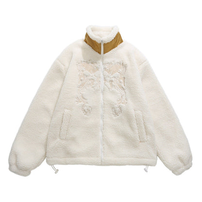Vintage Embroidered Berber Fleece Cotton Coat Men's Coat