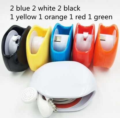 Automatic Earphone Retractor Reel-type Push-type Telescopic Multi-function Data Storage Box Winder