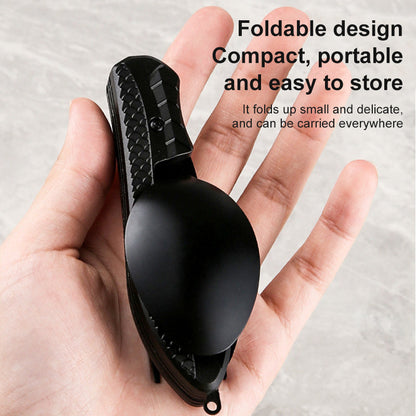 Multifunctional camping tableware stainless steel knife fork spoon, outdoor portable survival eating tools