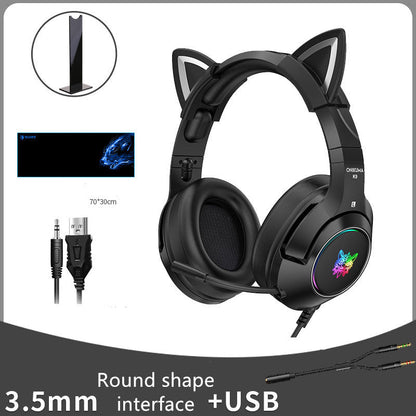 Head Mounted Wired Gaming Headset for Girls