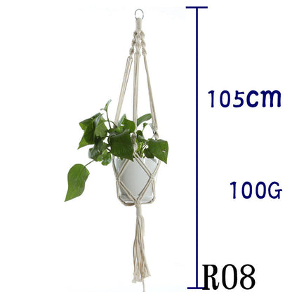 Beige Cotton Rope Plant Hanger