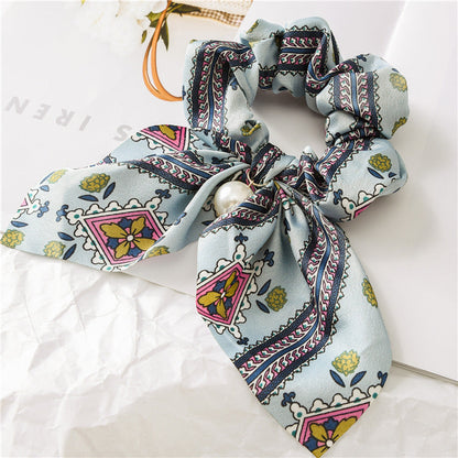 Pearl Bow Hair Rope