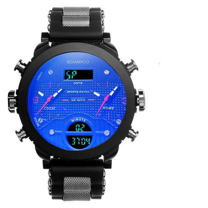 Men's Triple Time Zone Quartz Watch