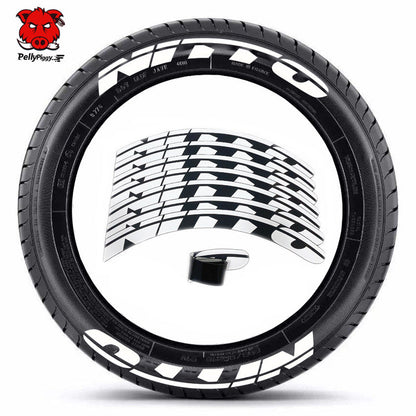 [One-piece set] Tire letter sticker one-piece set One-piece set Suitable for 4 tires No accessories included