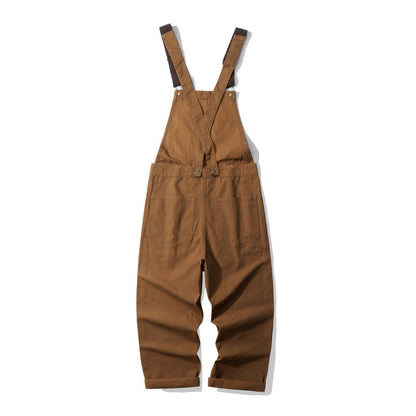 Outdoor Canvas Lumberjack Stripe Bib Pants