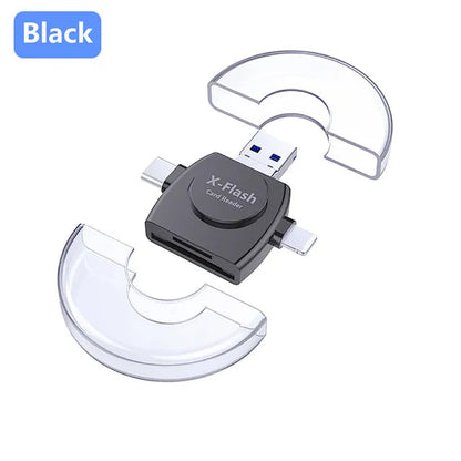 Mobile card reader four in one Android SD/TF card reader OTG type-c suitable for Apple phones