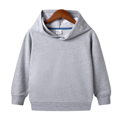 Customized Pure Cotton Hooded Blank Sweater For Middle And Small Children