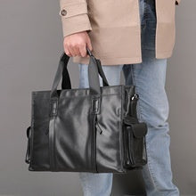 Large Capacity Men's Cowhide Briefcase