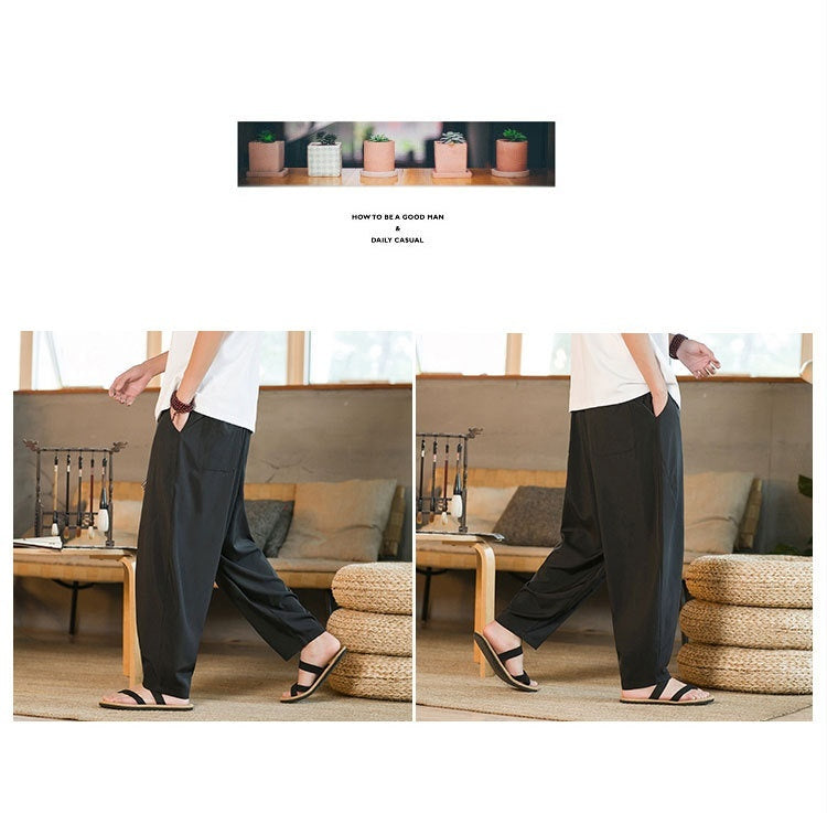 New Chinese Style Yamamoto Yaosi Ice Silk Harem Pants