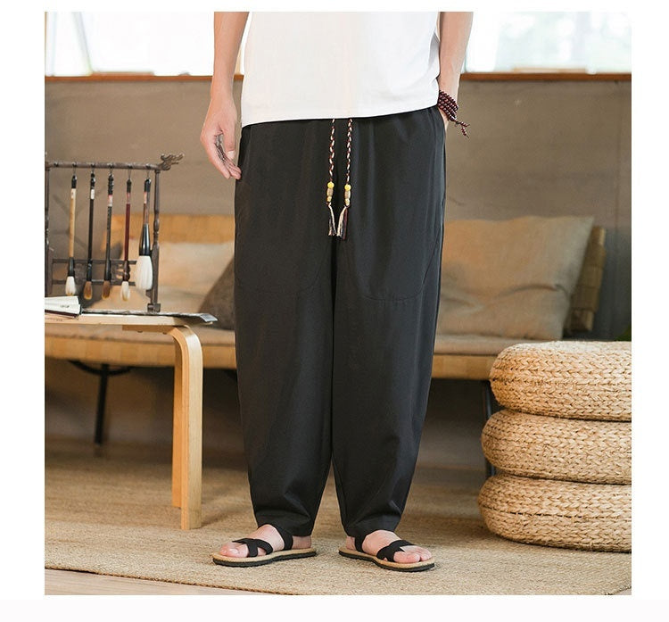 New Chinese Style Yamamoto Yaosi Ice Silk Harem Pants