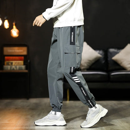Men's Loose Plus Size Sports Overalls Pants