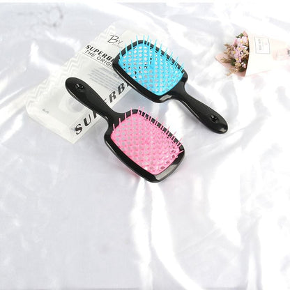 Honeycomb hollow massage comb, smooth hair grid comb, smooth hair dry and wet dual-purpose comb, curly and fluffy hair styling comb
