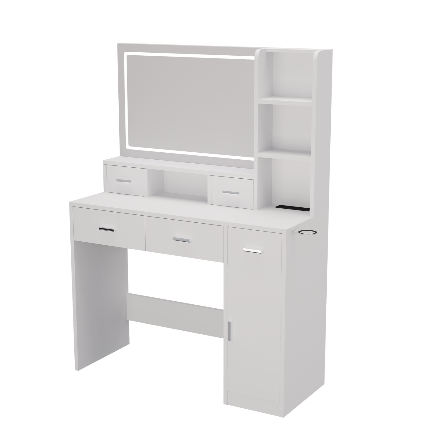 Smart mirror dressing table with drawers and storage cabinets, dressing table with bedroom dressing table, changing room