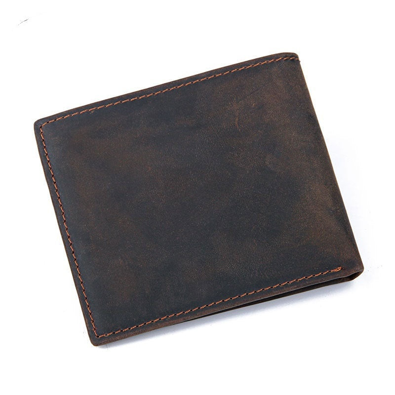 Vintage Crazy Horse Skin Men's Wallet