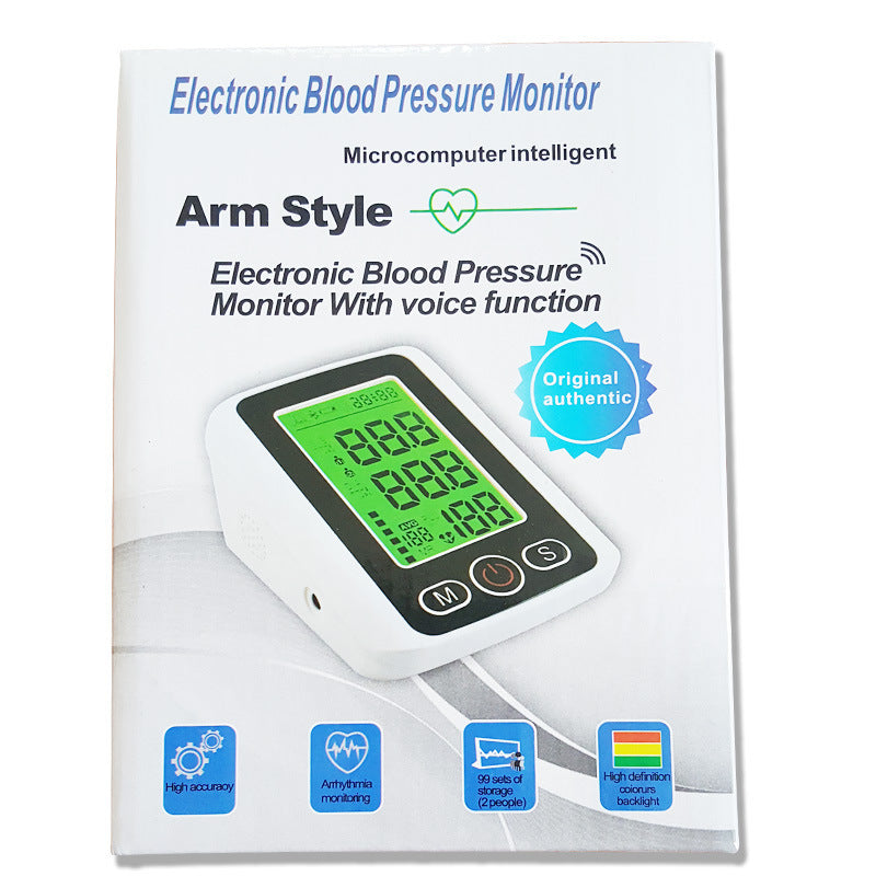 Large Screen Voice Blood Pressure Monitor Arm Type with Backlight