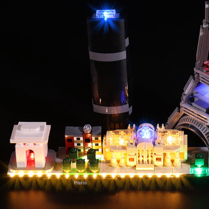Vonado lighting is compatible with LEGO 21044 building blocks, skyline, Paris city LED lighting accessories set