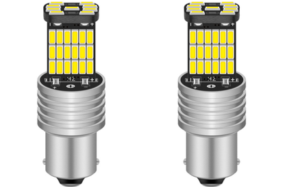 2pcs P21W 1156 BA15S LED Bulbs Car Lights Turn Signal Reverse Brake Light R5W 4014 LEDs 12V DC Automobiles Lamp DRL for Skoda