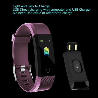 115Plus Fitness Tracker - Heart Rate & Blood Oxygen Monitor, IP67 Waterproof, Sleep & Activity Tracking