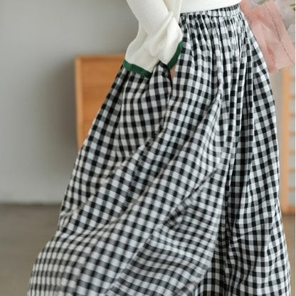 Plus Size Cotton Linen Culottes
