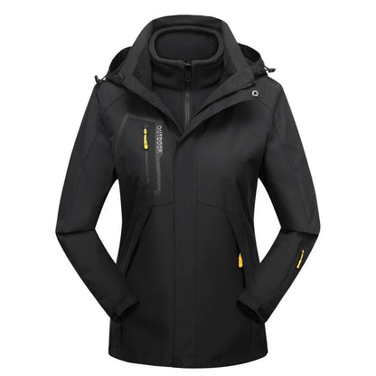 Winter Outdoors Three-in-one Coat Warm-keeping Cotton Clothing Shell Jacket