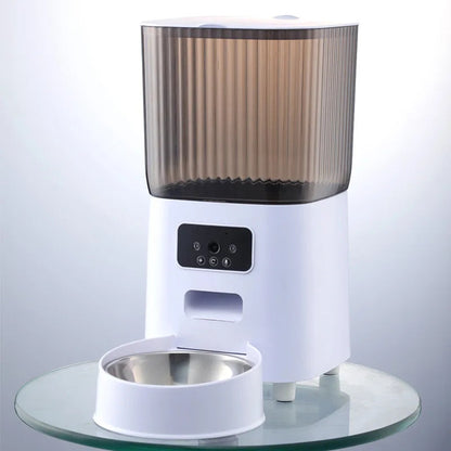5L Double Bowls Smart Automatic Cat Feeder With Camera Cat Dry Food Video Dispenser Pet Smart Voice Recorder Auto Feeder For Dog