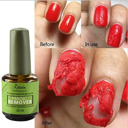 Burst Magic Nail Polish Remover - Fast Soak Off Cleaner