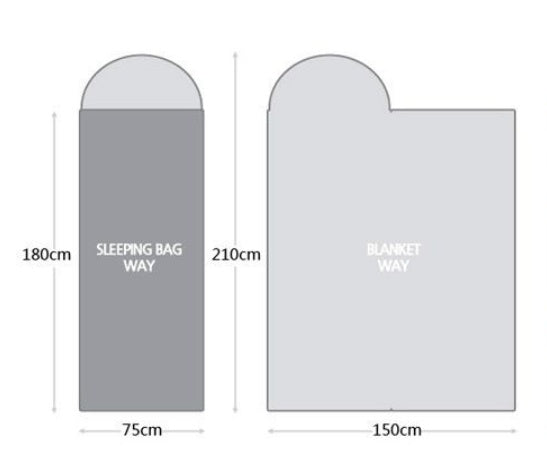 Portable Adult Sleeping Bag - Lightweight, Waterproof with Cap