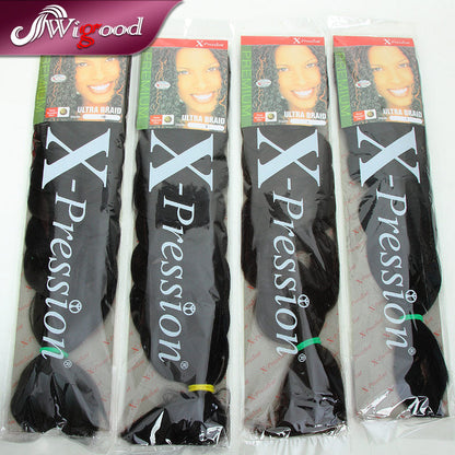 European & American Style Mixed Color Xpression Braid Wig