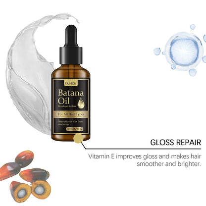 Batana Hair Care Essential Oil, Nourishing And Moisturizing Soft Repair Vitamin E Nourishes The Scalp And Gives It A Glowing Glow